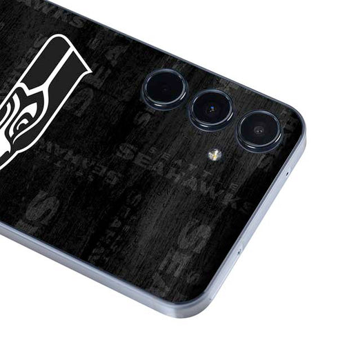 NFL Seattle Seahawks Black & White Galaxy A55 5G Skin